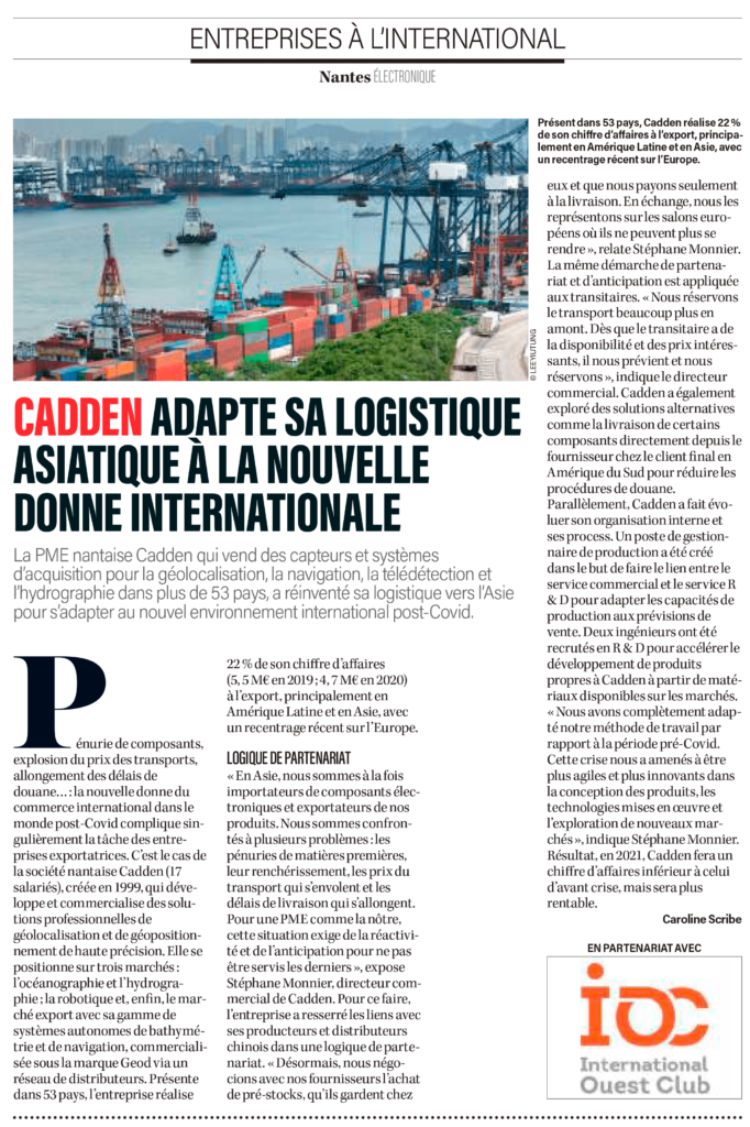 Article Journal des Entreprises Loire-Atlantique et Vendée