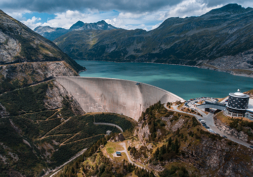 Bathymétrie en barrage et digue