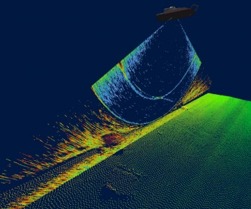 Bathymétrie réalisée avec un logiciel de post-traitement QPS