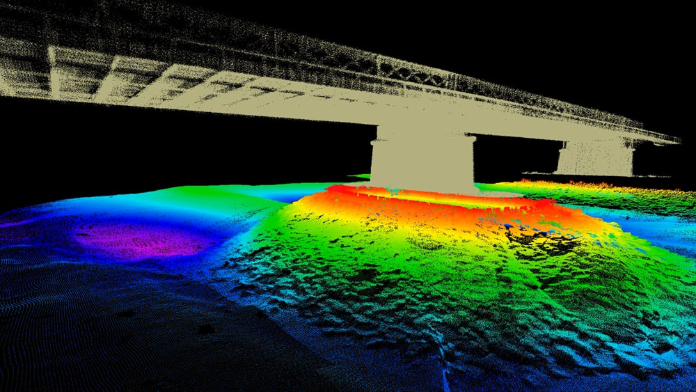 Bathymétrie pour la réalisation de cartographie des fonds marins