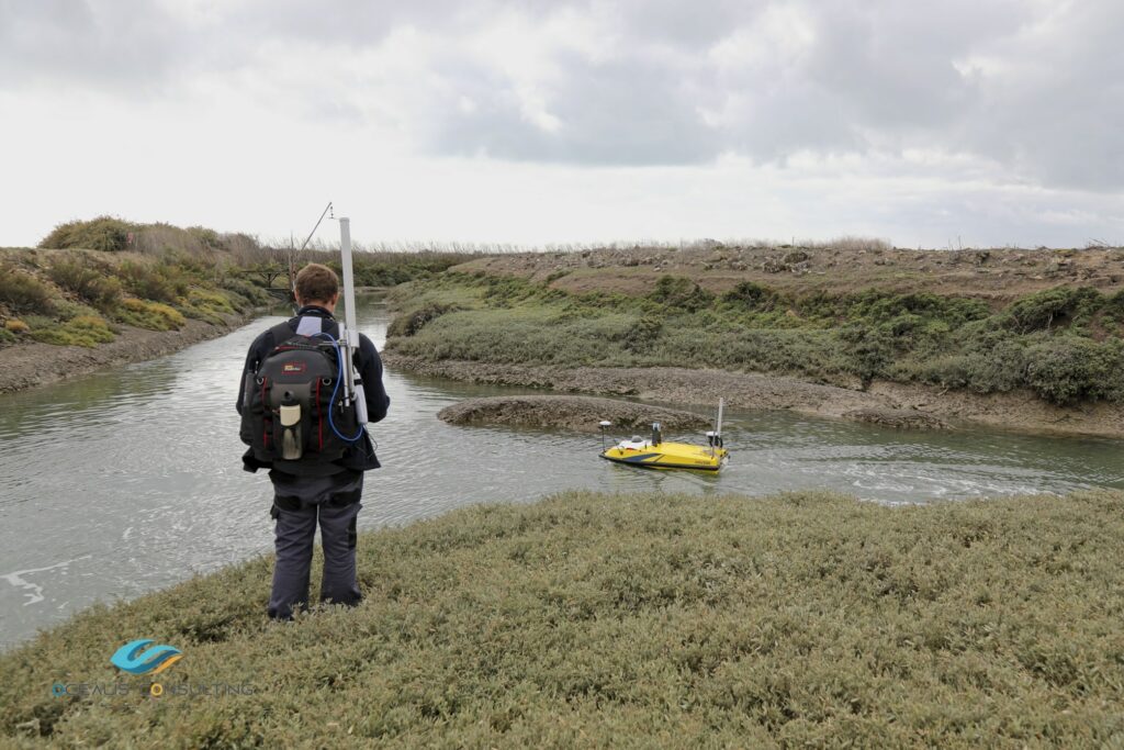 Le drone bathymétrique USV200 dans les étiers de Noirmoutier