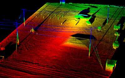 Capteur Lidar Neptec by Lumibird rendu nuage de points